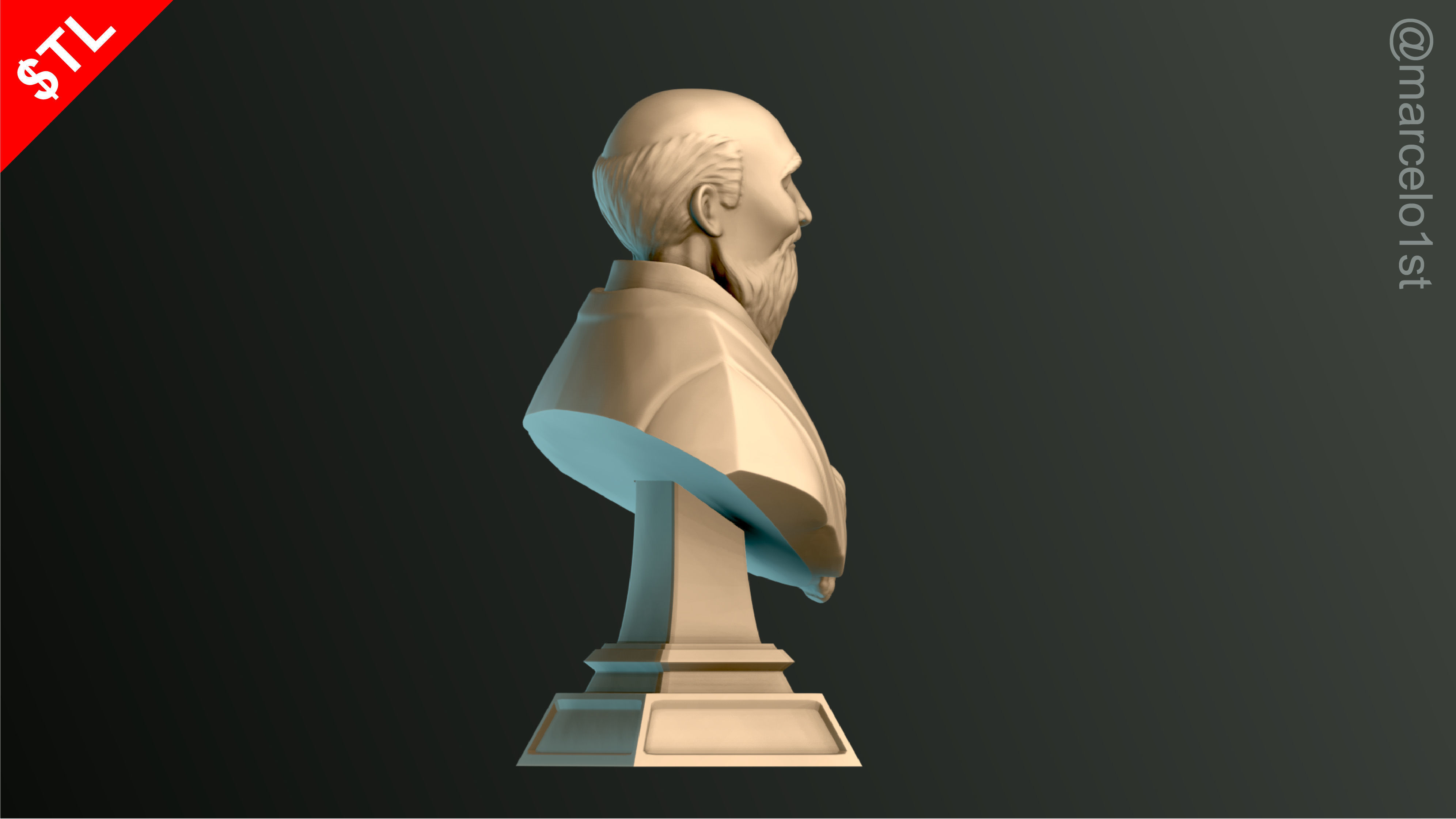 O-Sensei Morihei Ueshiba Bust - Aikido 3D print model_14