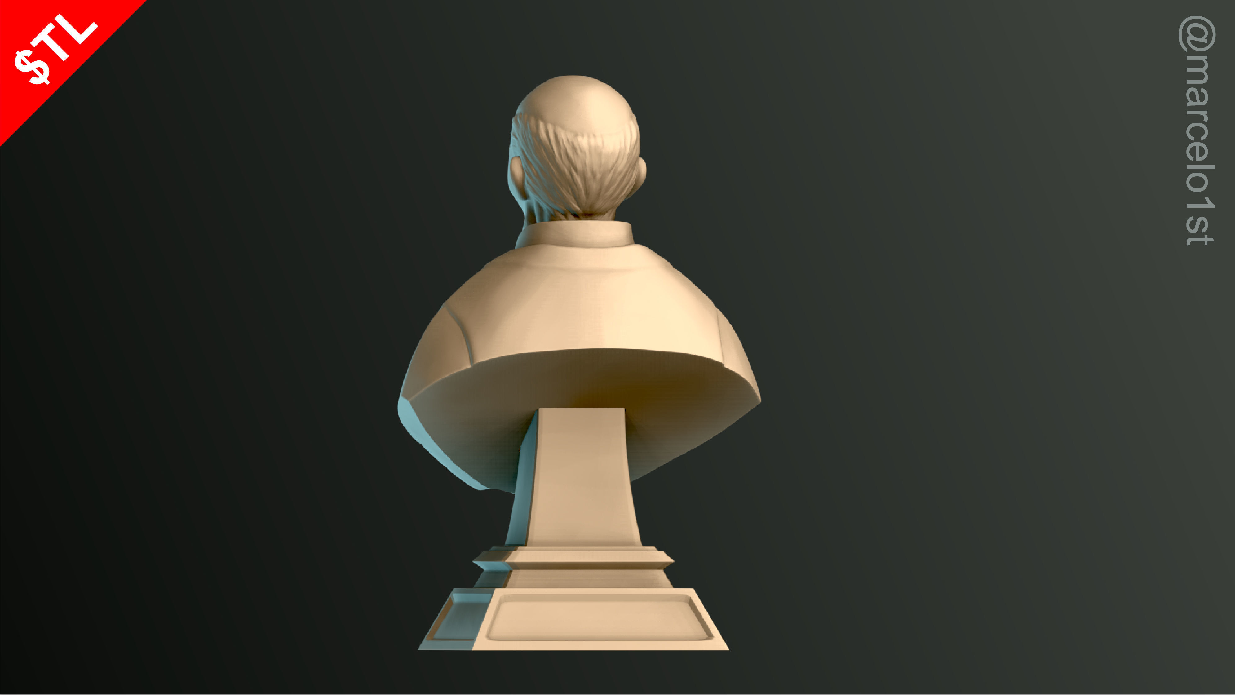 O-Sensei Morihei Ueshiba Bust - Aikido 3D print model_11