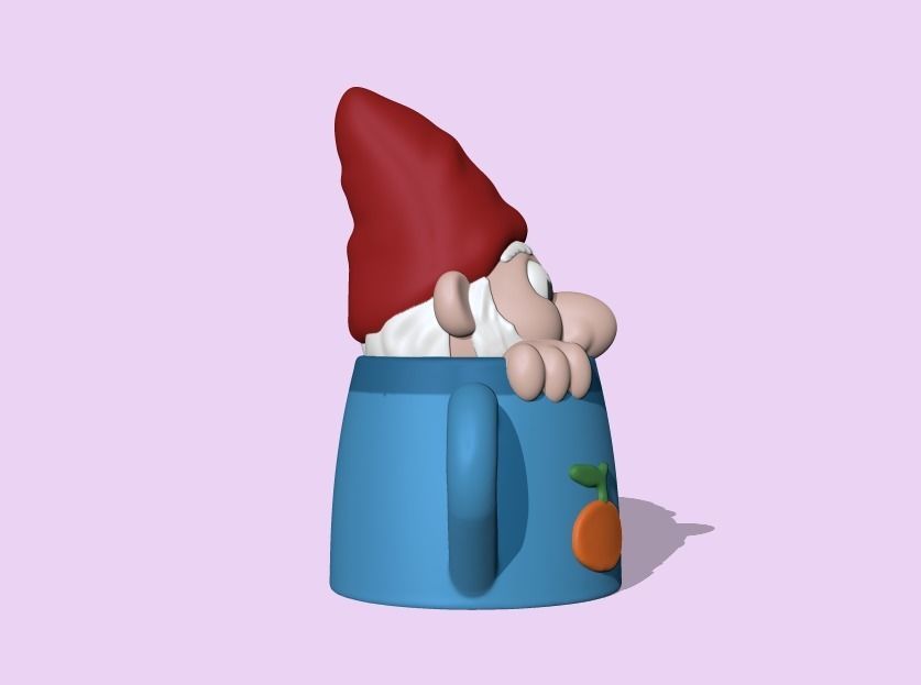 A cute WateringCan Gnome to decorate your garden 3D print model_2