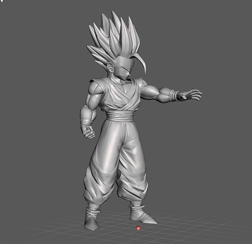 Son Gohan Super Saiyan 2 Dragon Ball 3D Model 3D print model