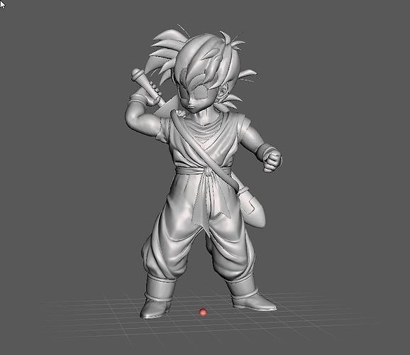 Son Gohan Kid Dragon Bal l3D Model 3D print model