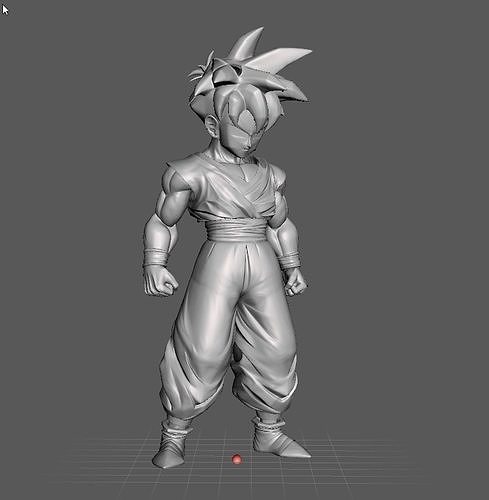 Son Gohan Teen Dragon Ball 3D Model 3D print model