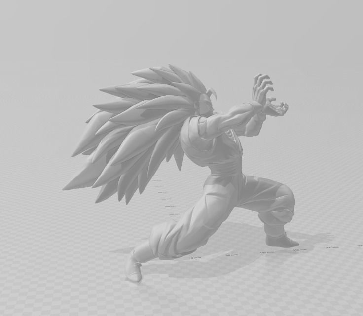 Son Goku SSJ3 3D Model 3D print model_5