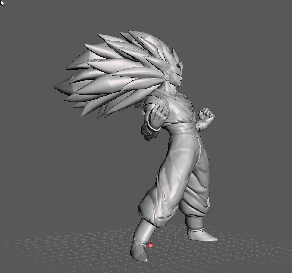 Son Goku SSJ3 3D Model 3D print model_1