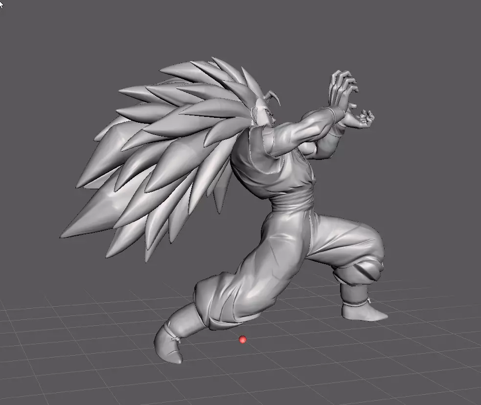 Son Goku SSJ3 3D Model 3D print model_0