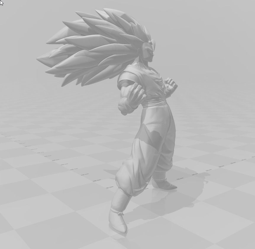 Son Goku SSJ3 3D Model 3D print model_4