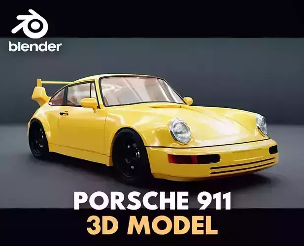 porsche 911 carrera rs 1992 Low-poly 3D model