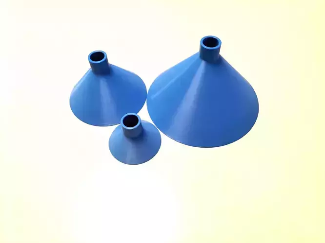 Funnel three plastic vases 3D print model