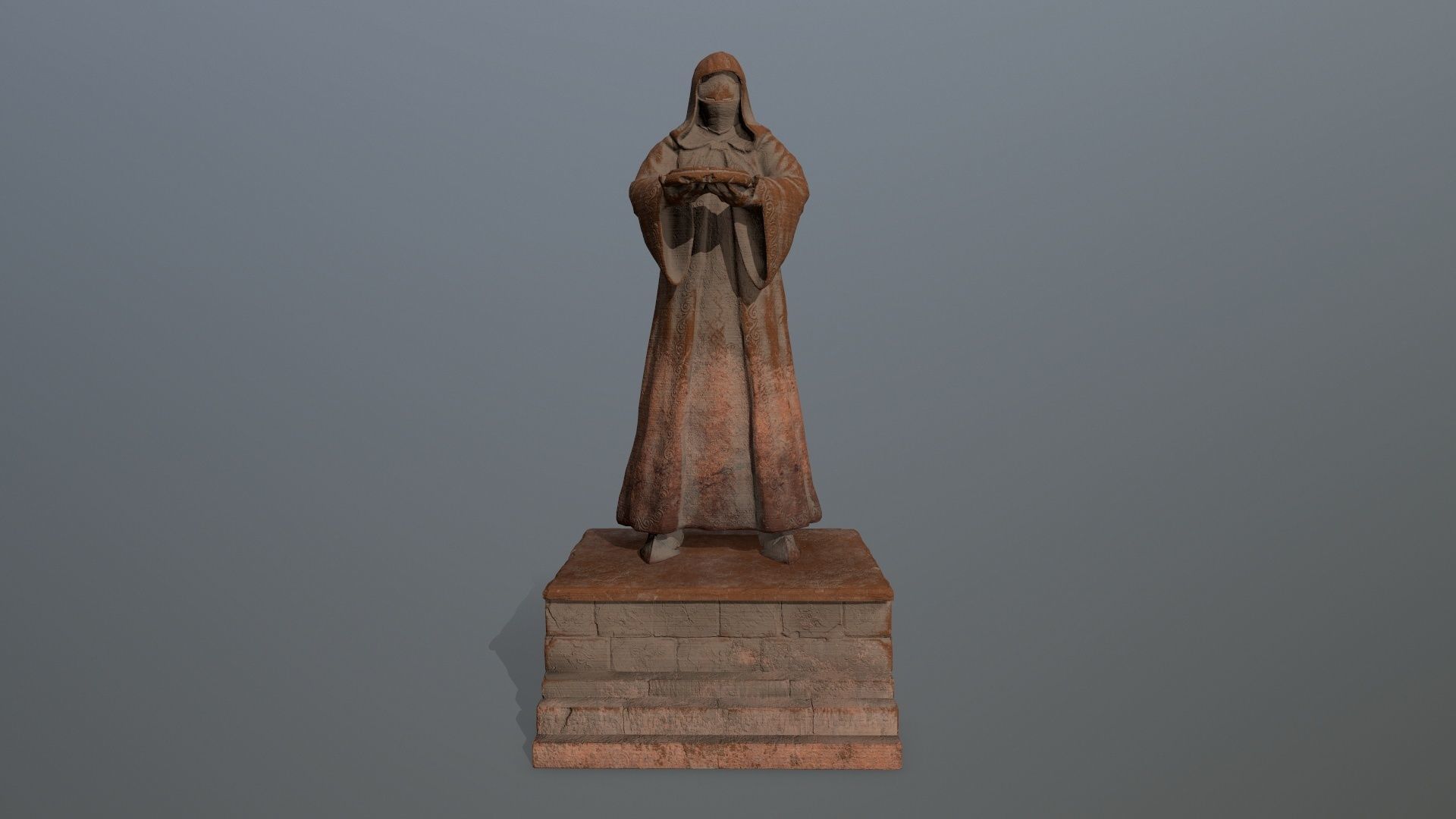 statue set Low-poly 3D model_7
