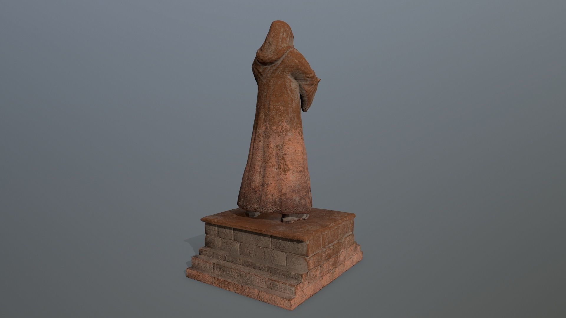 statue set Low-poly 3D model_3