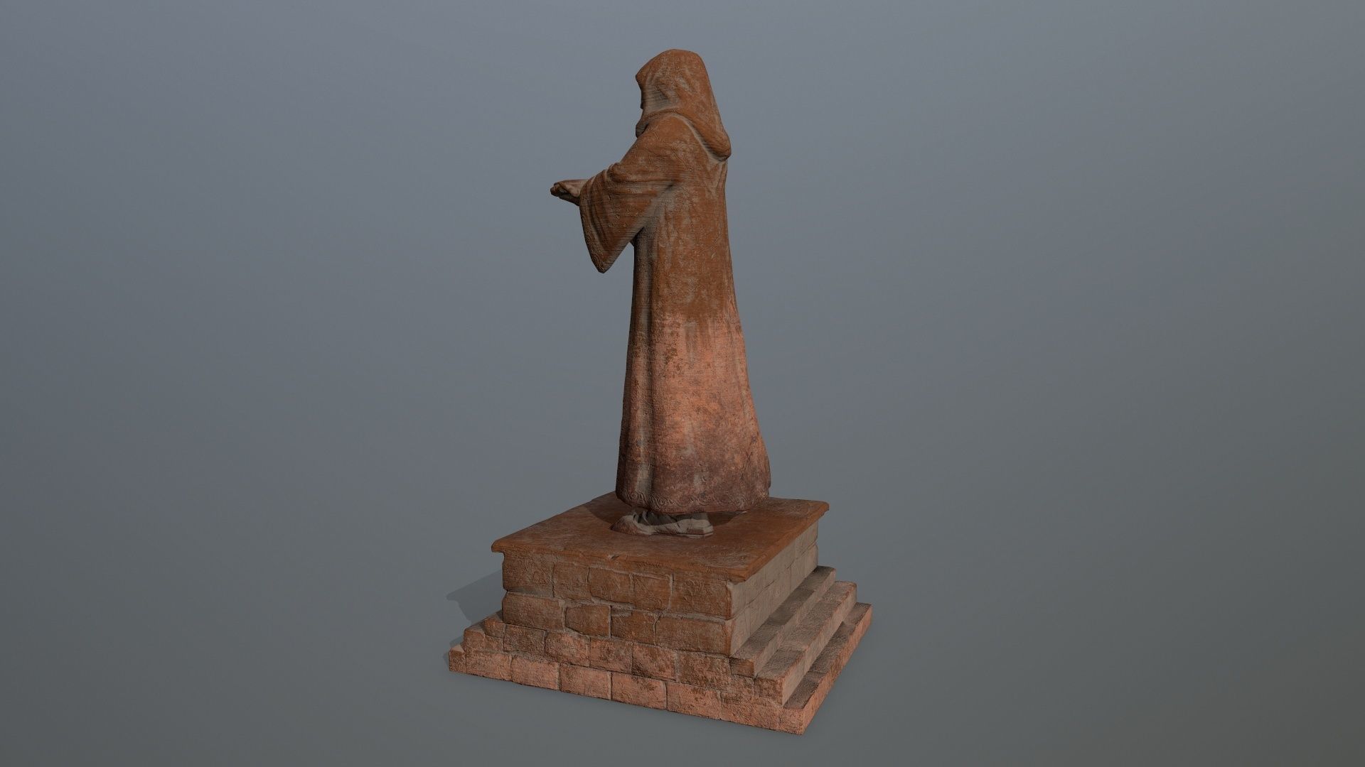 statue set Low-poly 3D model_5