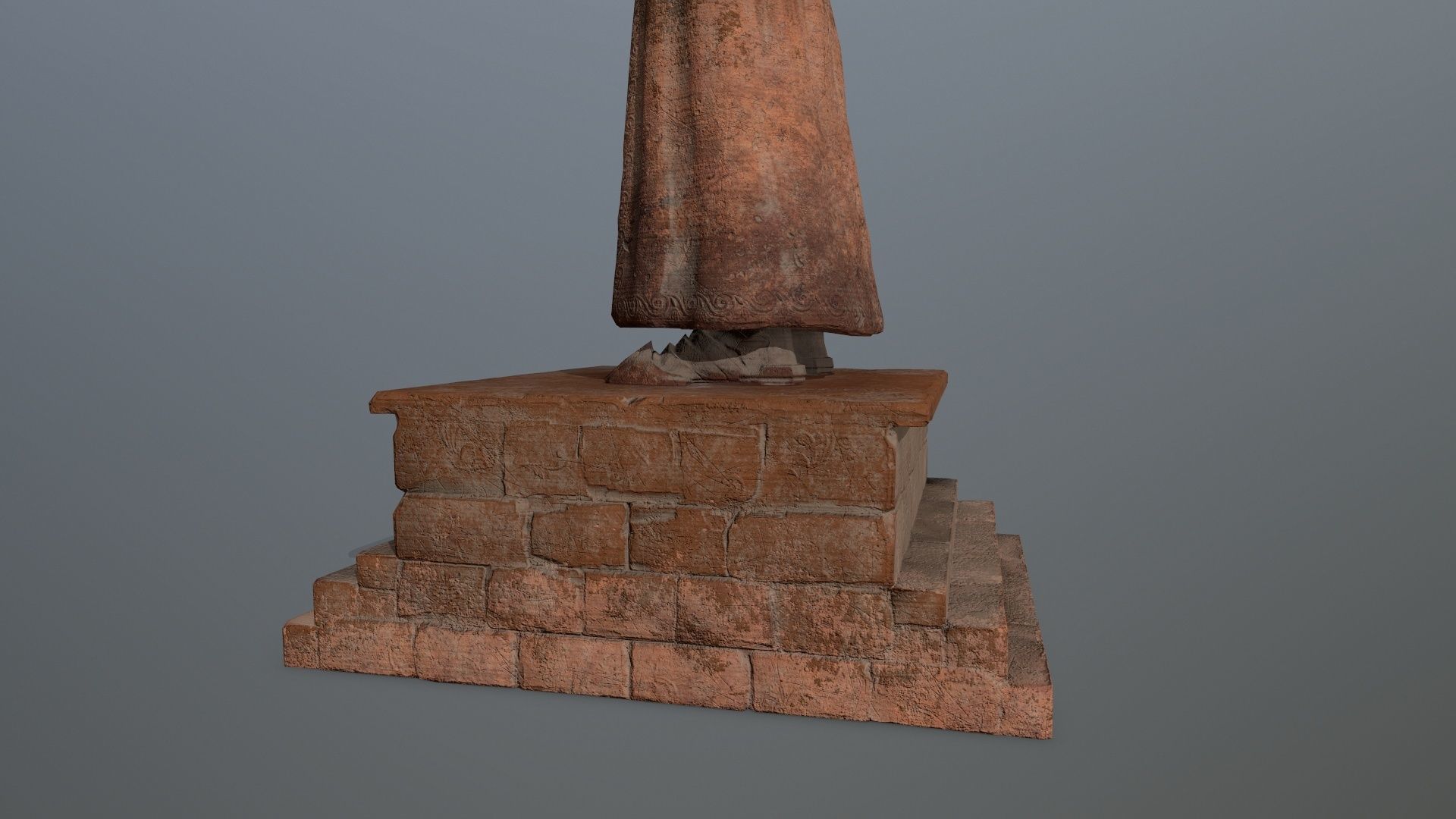 statue set Low-poly 3D model_12