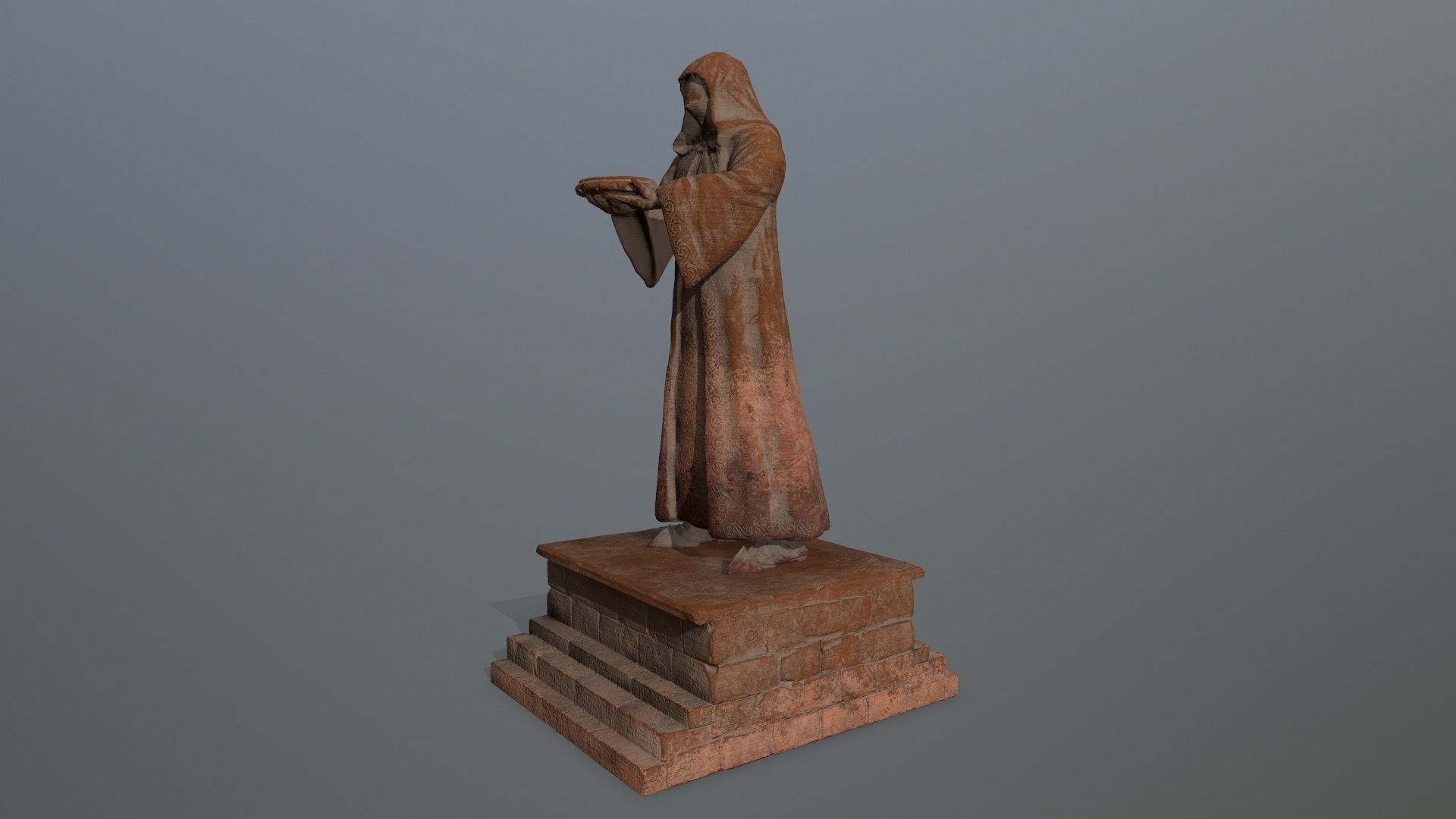 statue set Low-poly 3D model_6