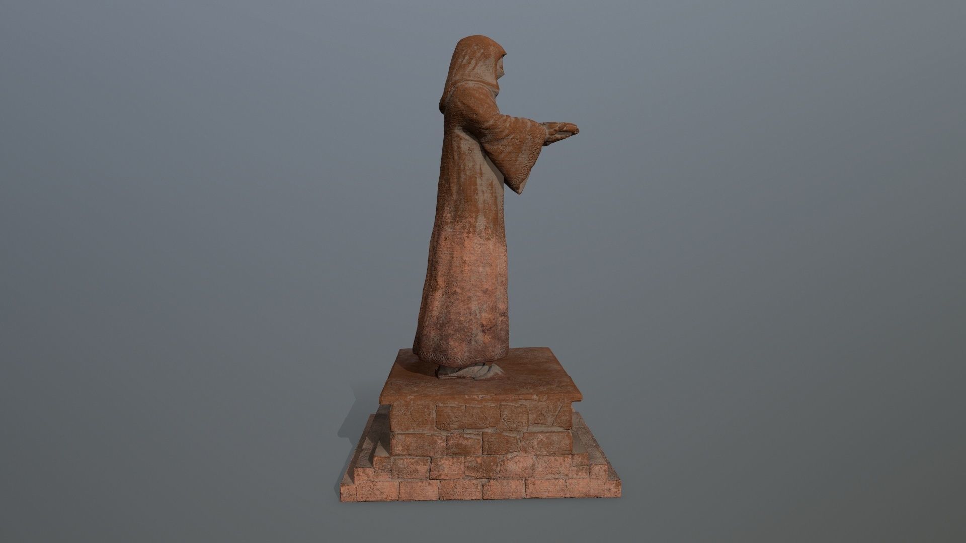 statue set Low-poly 3D model_2