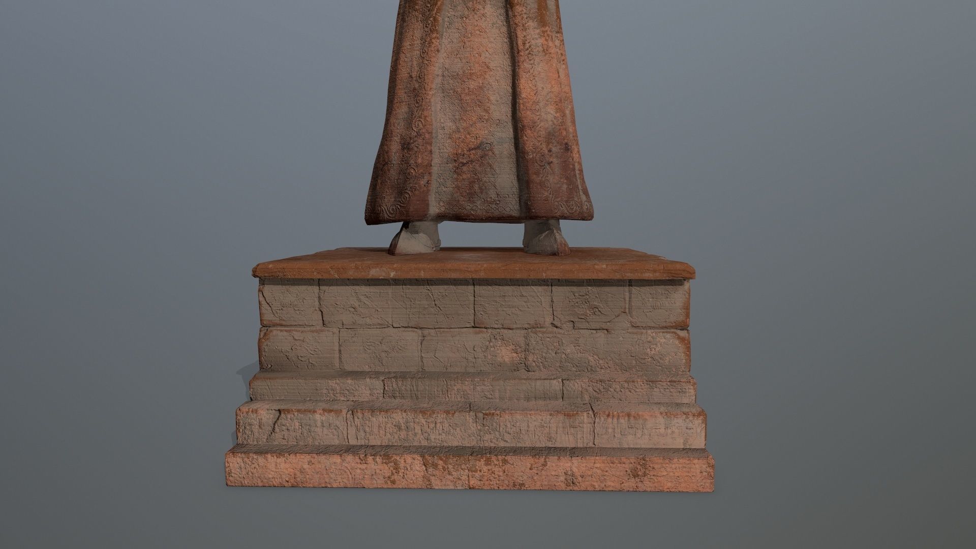 statue set Low-poly 3D model_11