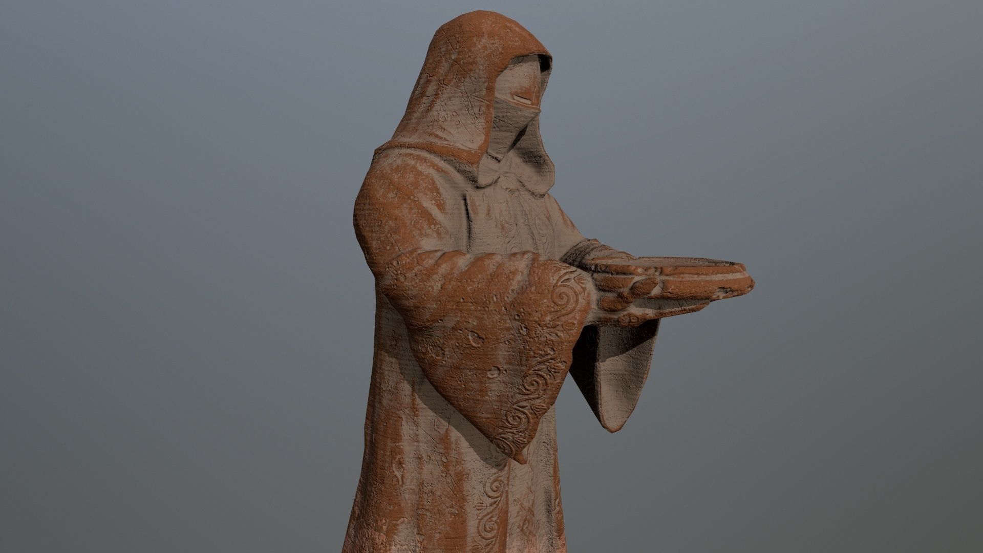 statue set Low-poly 3D model_9