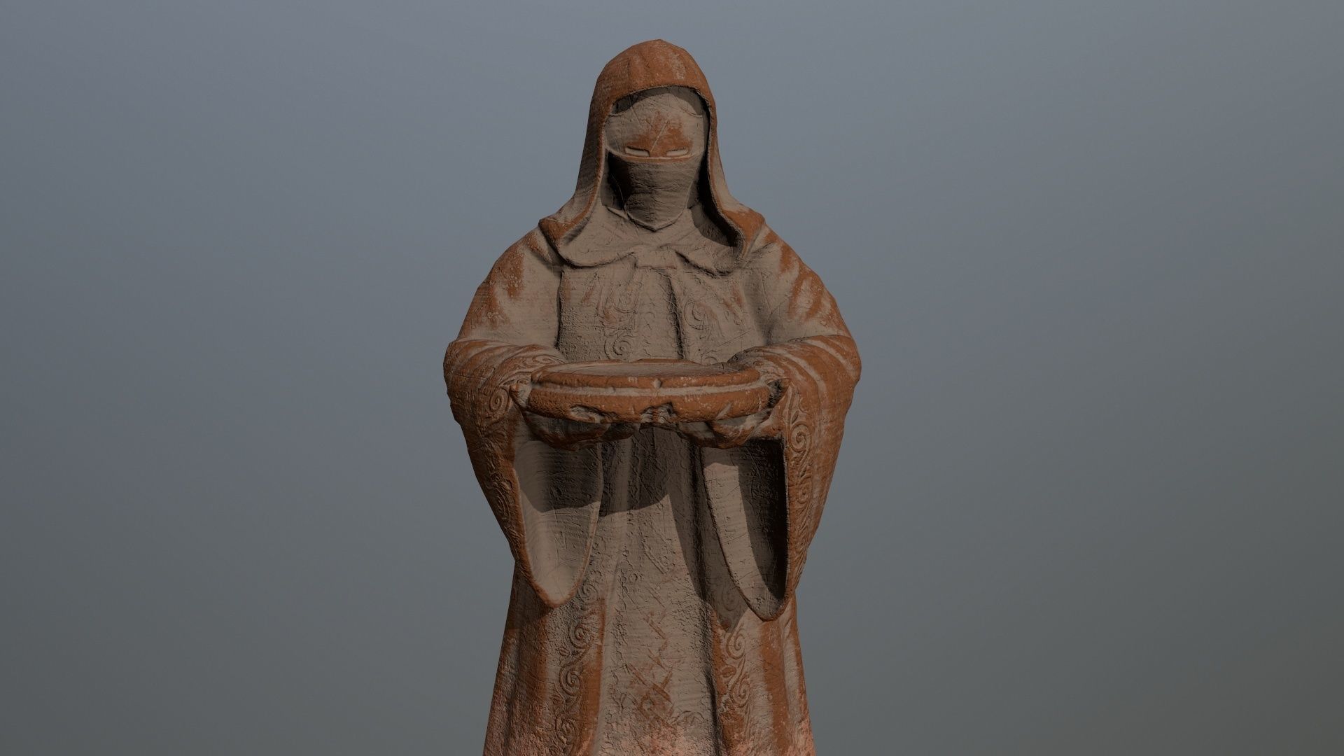 statue set Low-poly 3D model_8