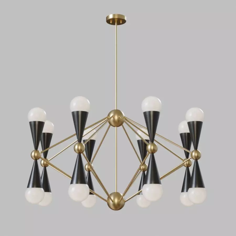 Light Sputnik Crosby 16 Chandeliert 3D model_0