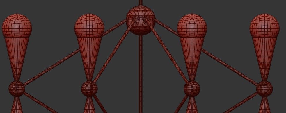 Light Sputnik Crosby 16 Chandeliert 3D model_2