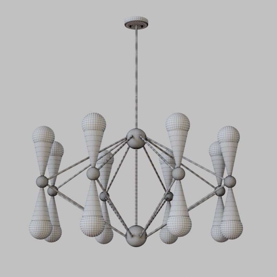 Light Sputnik Crosby 16 Chandeliert 3D model_1