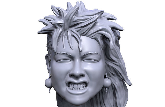 Cyndie Lauperu 3D printable action figure portrait sculpt 3D print model