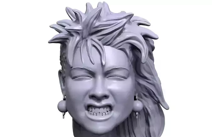 Cyndie Lauperu 3D printable action figure portrait sculpt 3D print model