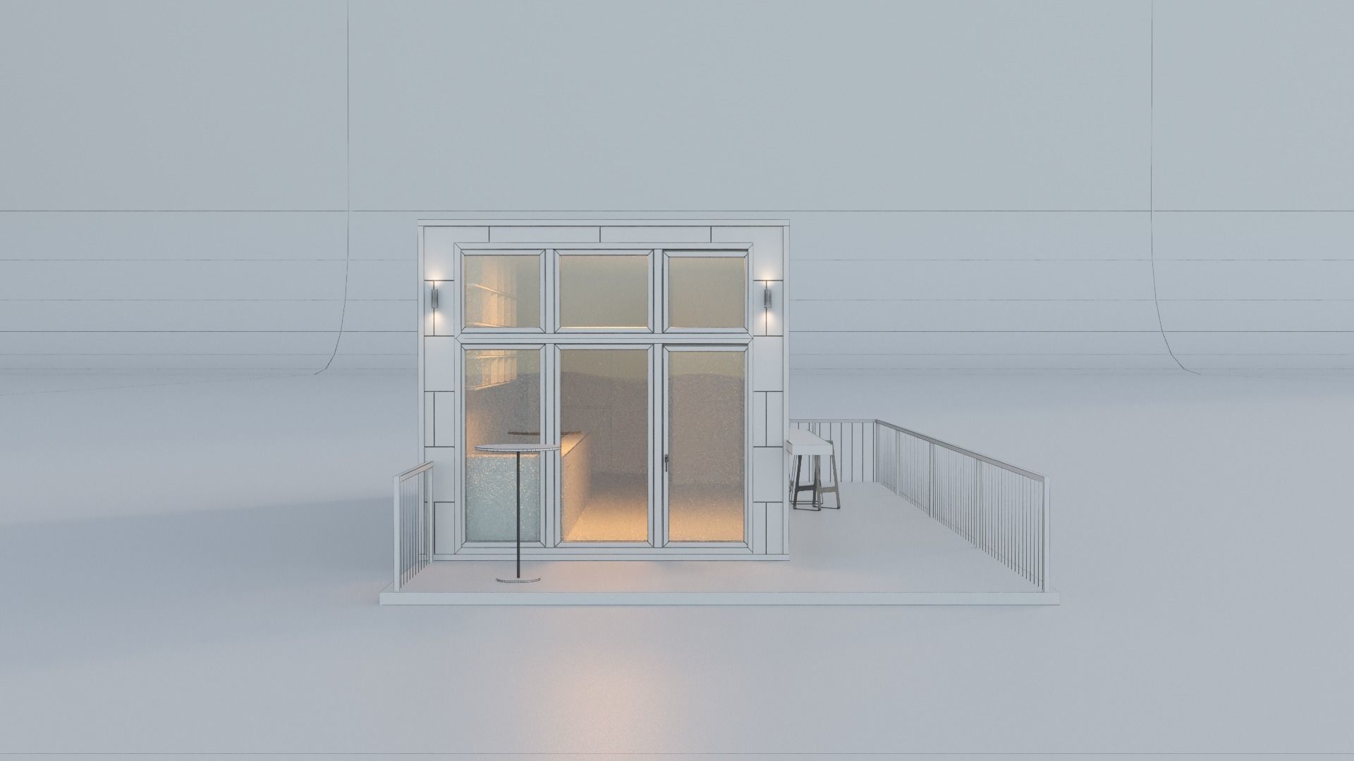 Module house post office 3D model_6