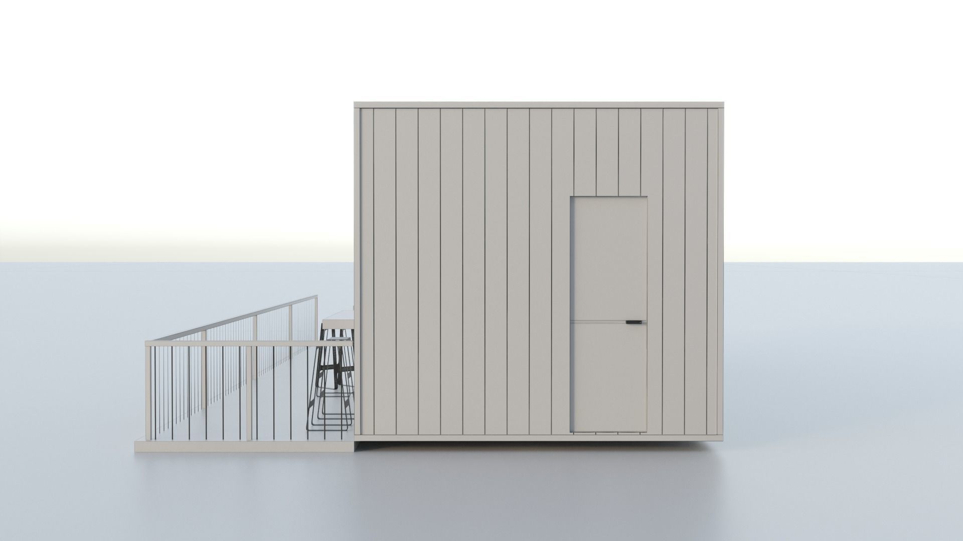 Module house post office 3D model_4