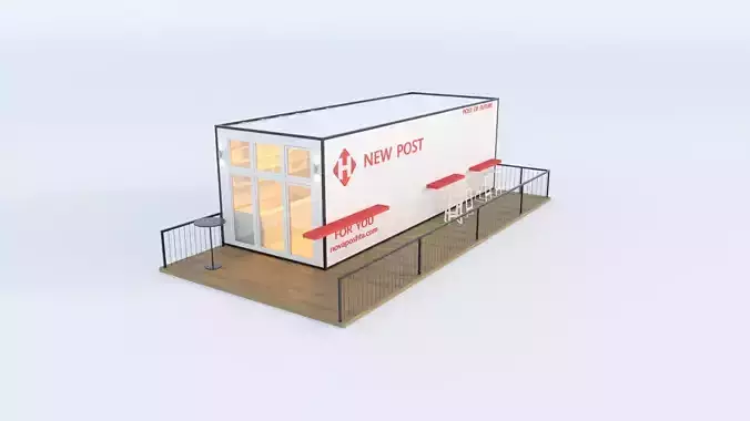 Module house post office 3D model