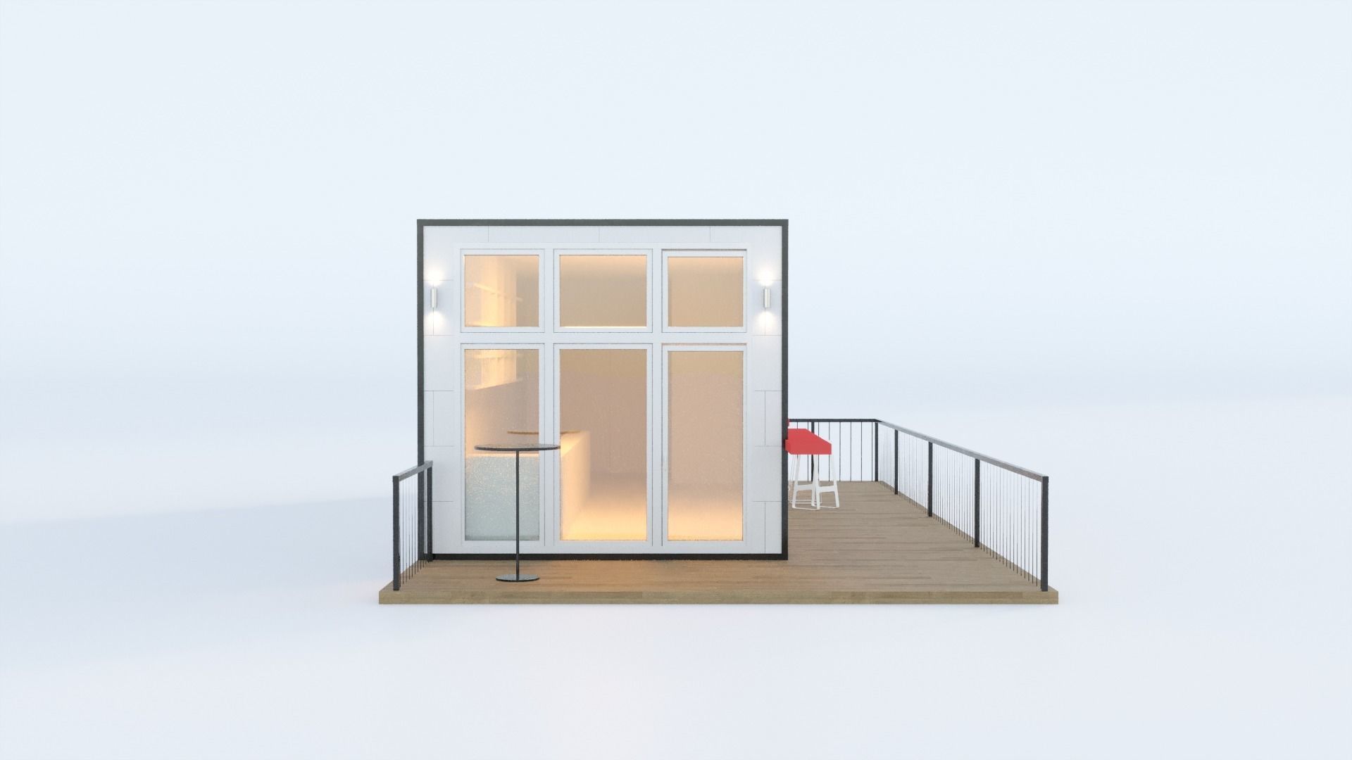 Module house post office 3D model_5