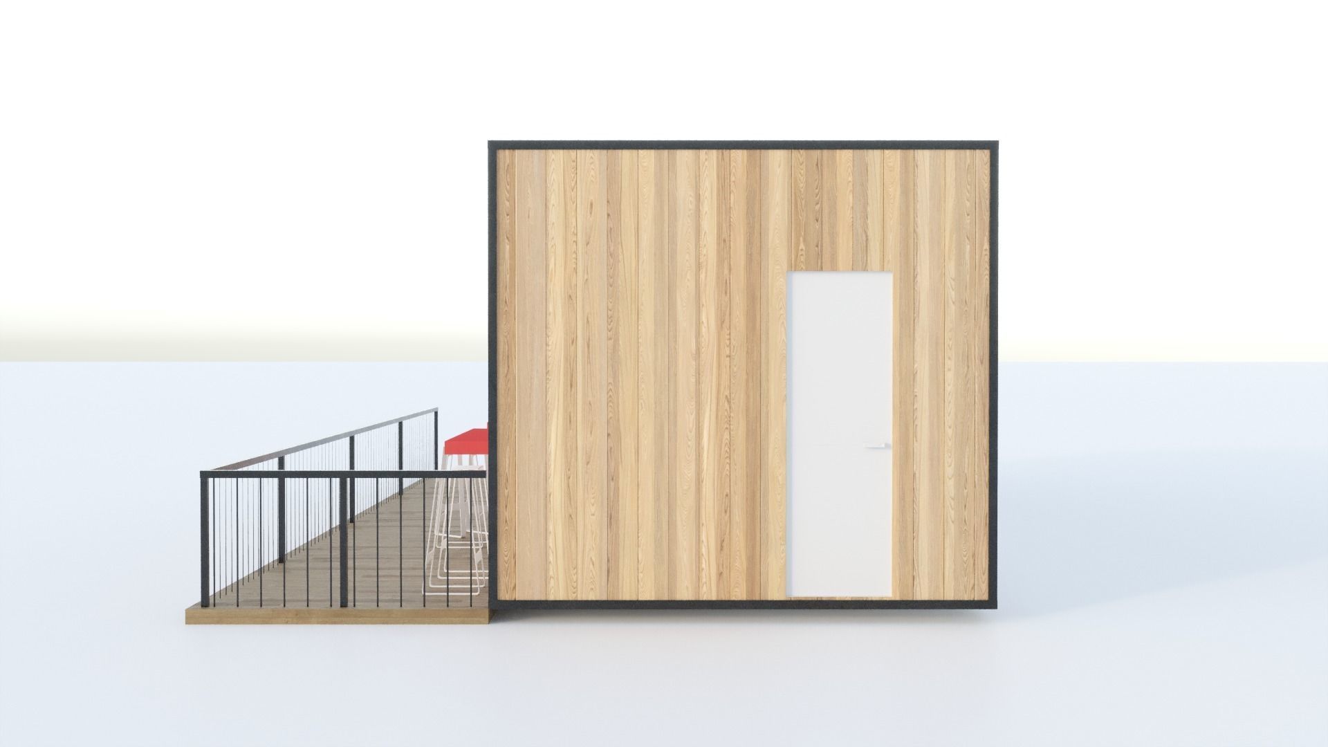 Module house post office 3D model_3