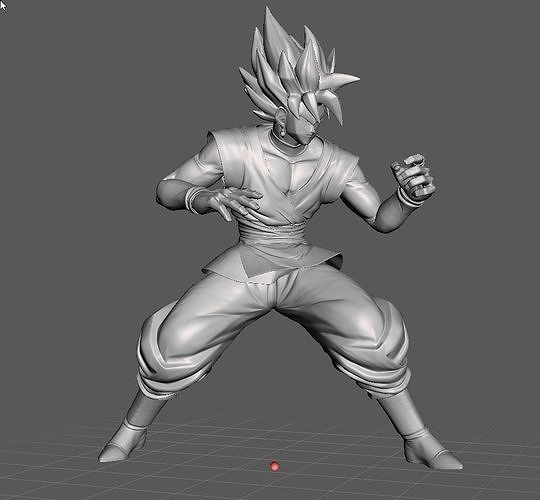 Super Saiyan Rose 3D Model 3D print model
