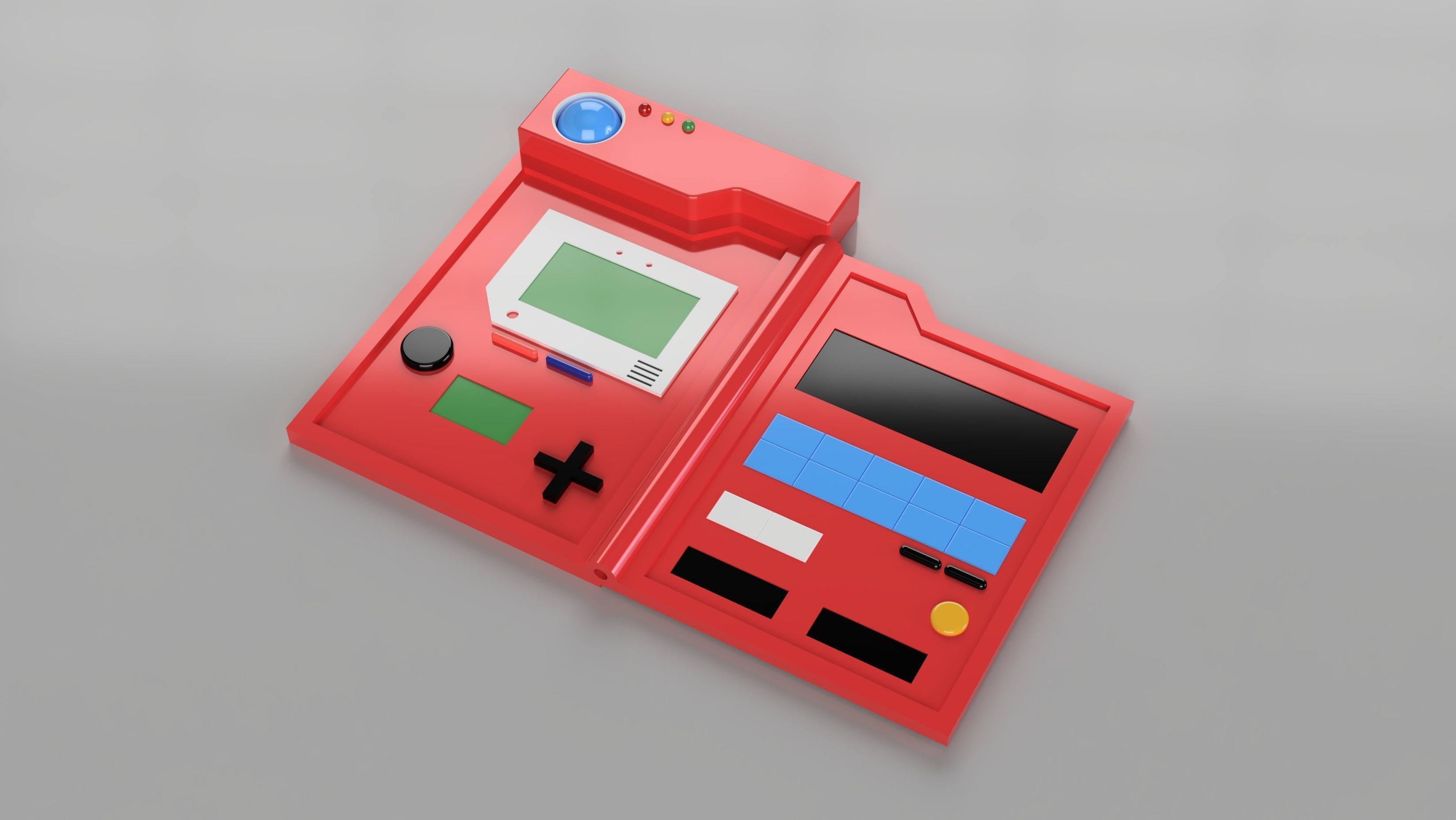Foldable Pokedex for 3D Printing 3D print model_1