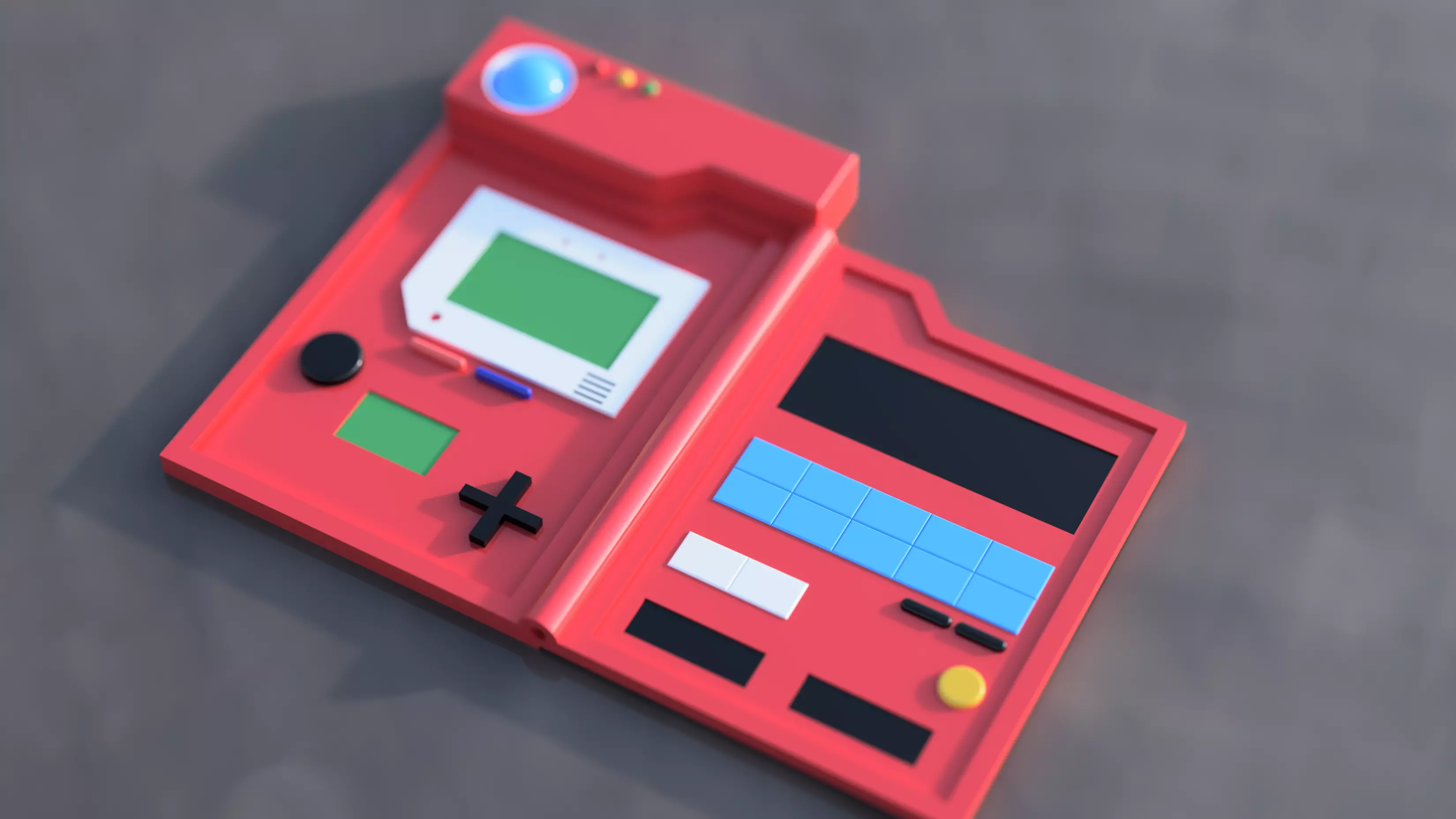 Foldable Pokedex for 3D Printing 3D print model_0