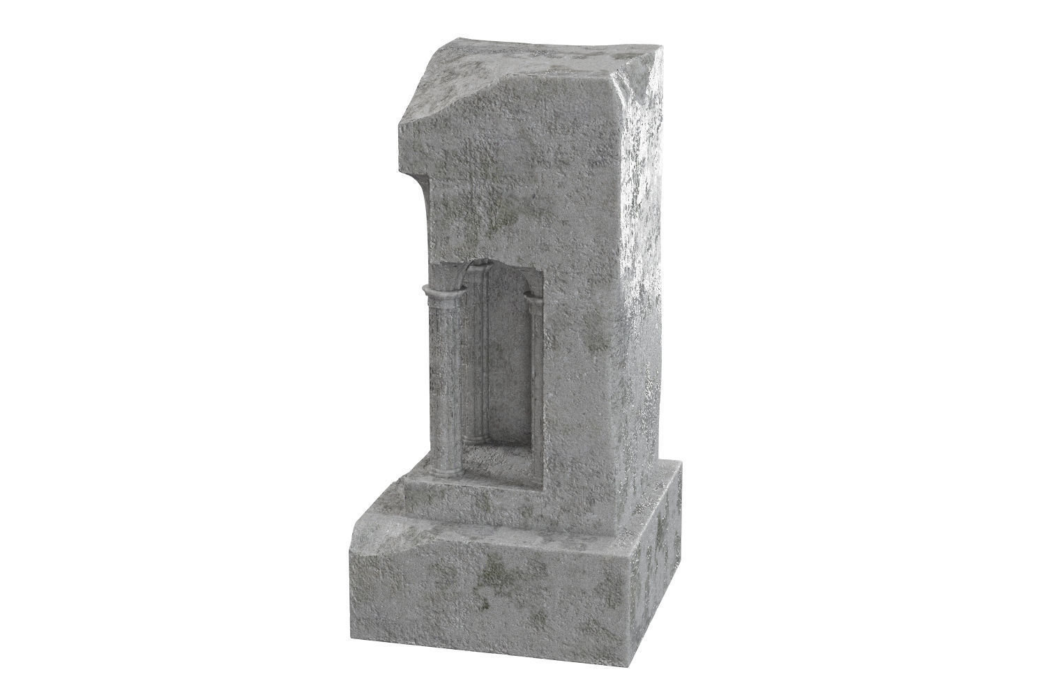 Architectural sculpture concrete 3D model_3