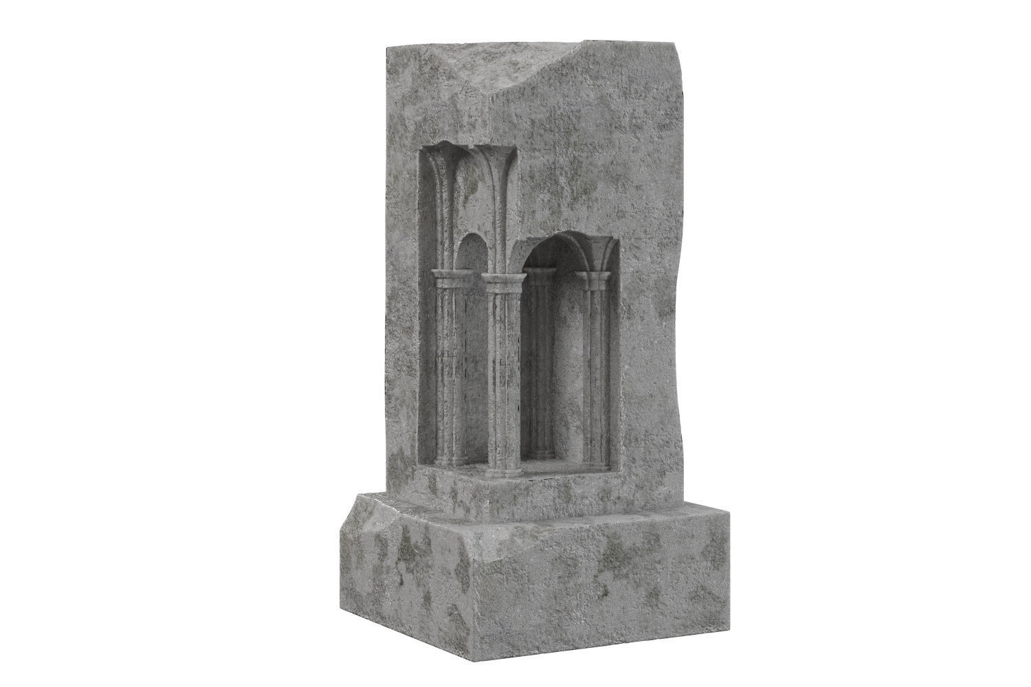 Architectural sculpture concrete 3D model_2