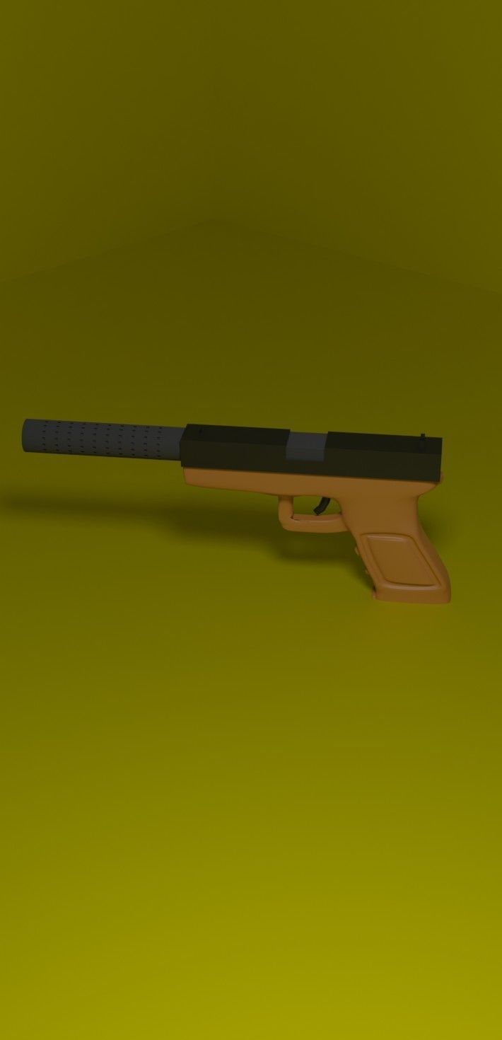 glock 18 blender project 3D model_1