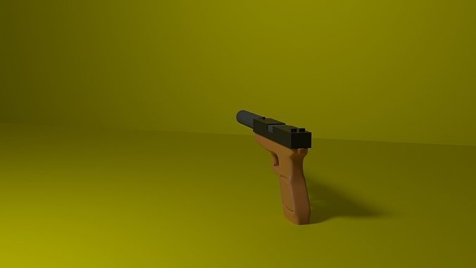glock 18 blender project 3D model