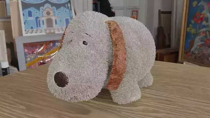 Stuffed animal dog Bello Free 3D model