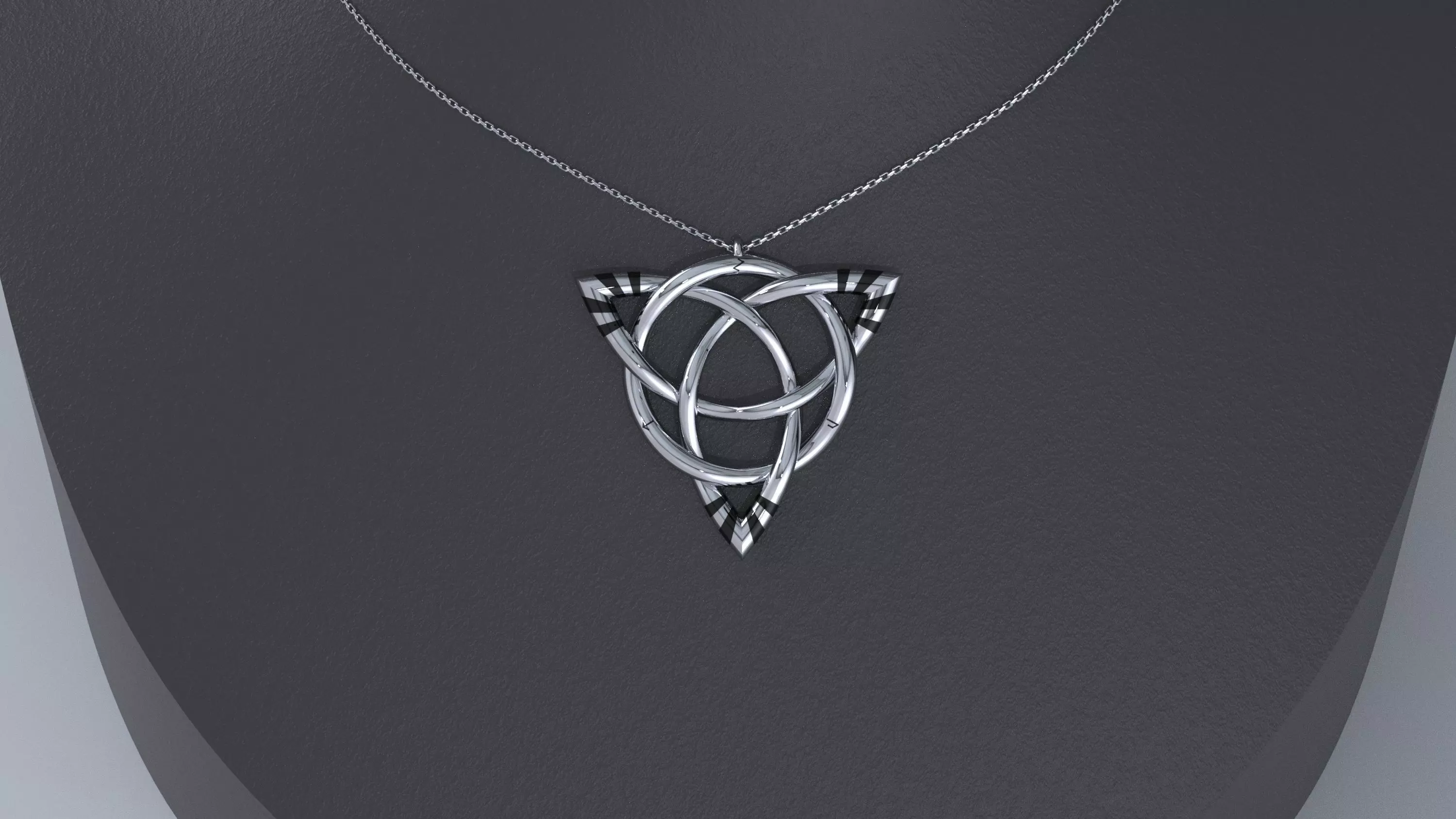 Celtic triquetra knot pendant 3D print model