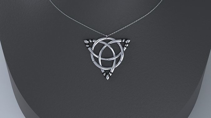 Celtic triquetra knot pendant 3D print model