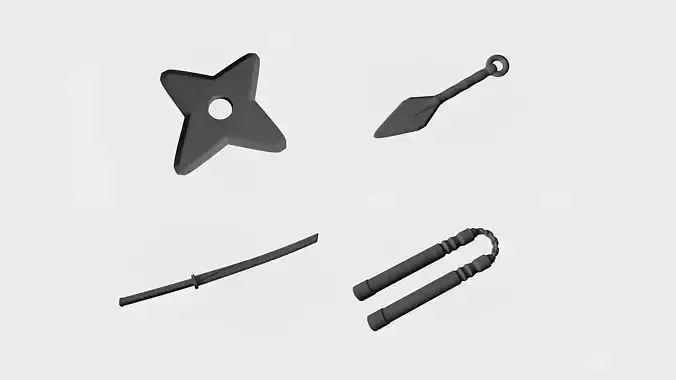 Japanese weapons 3D print model