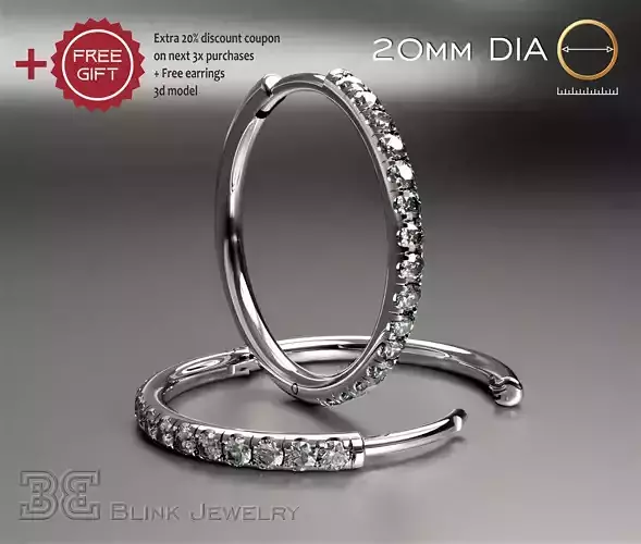 Luxury Diamond hoop earrings round rings printable