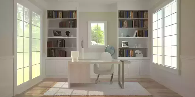 Home Office Room 3D Model