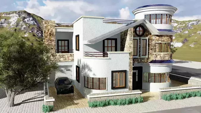 3D House model design in pakistan