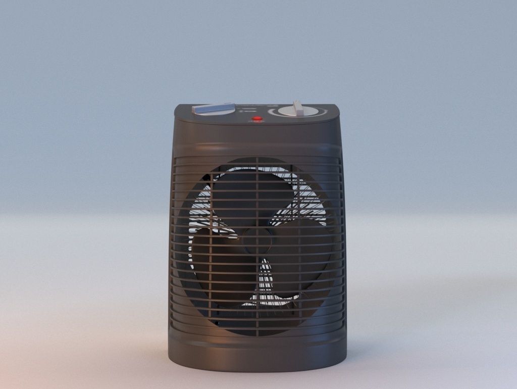 Rowenta Heater Low-poly 3D model_4
