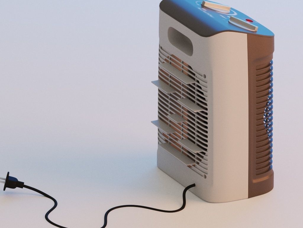 Rowenta Heater Low-poly 3D model_5
