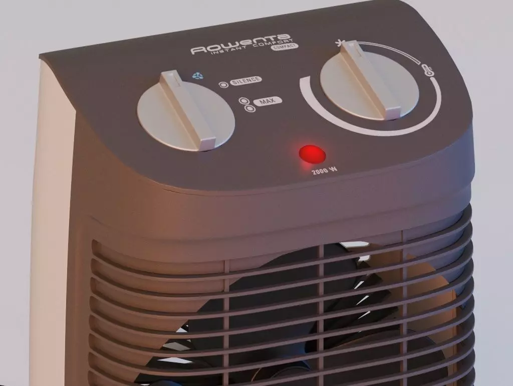 Rowenta Heater Low-poly 3D model_0