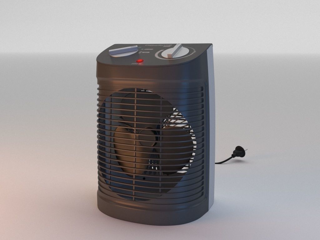 Rowenta Heater Low-poly 3D model_1