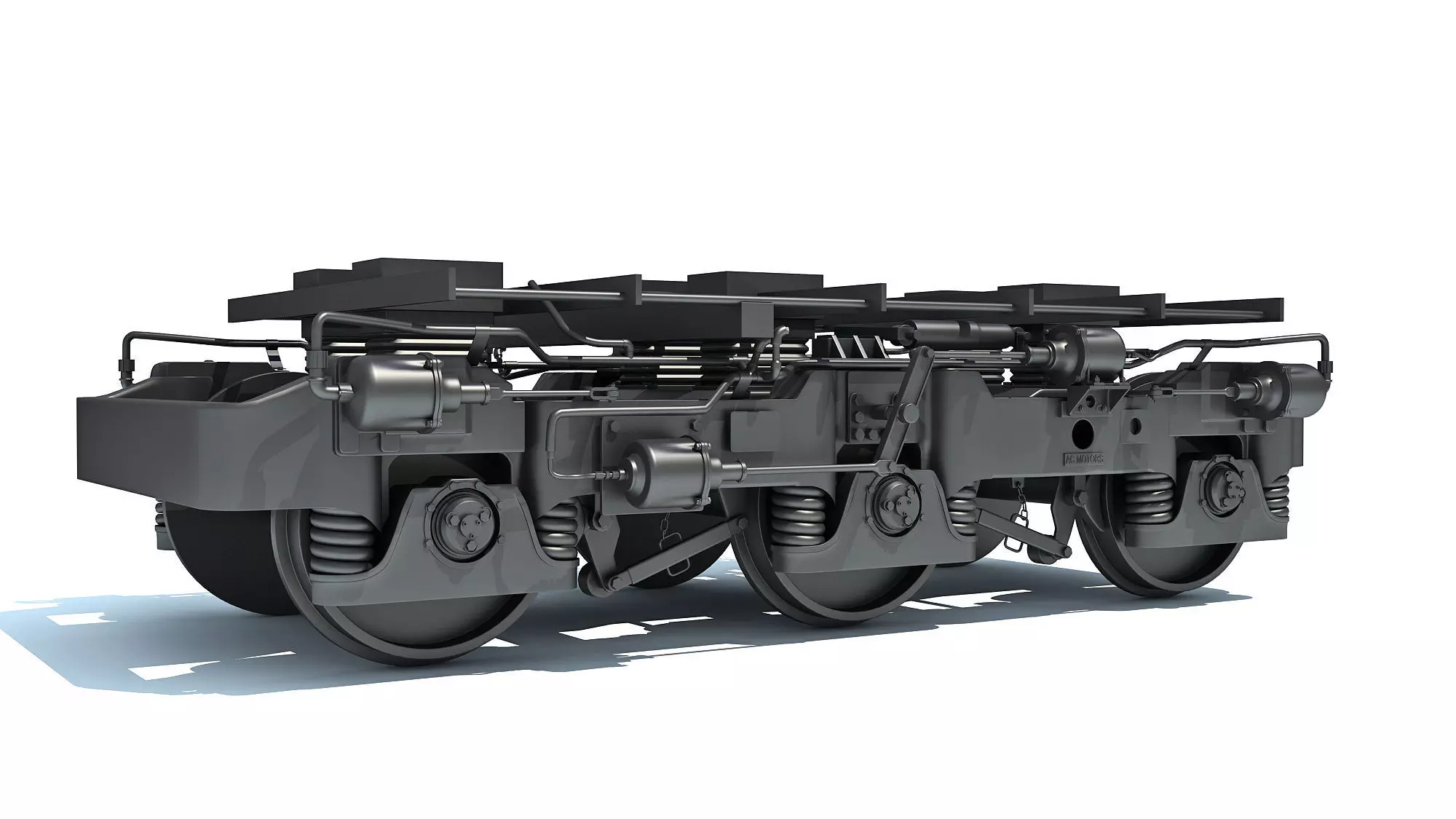 Hi-Ad Train Trucks Wheels 3D model